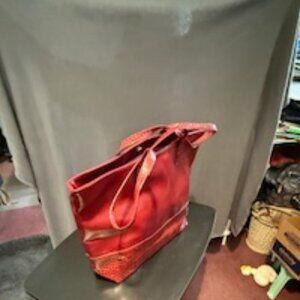 estate lauder large red tote bag